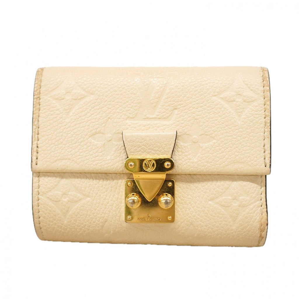 Louis Vuitton Trifold Wallet Monogram Empreinte Portefeuille Metis Compact Cream