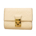 Louis Vuitton Trifold Wallet Monogram Empreinte Portefeuille Metis Compact Cream