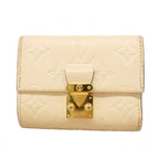 Louis Vuitton Trifold Wallet Monogram Empreinte Portefeuille Metis Compact Cream
