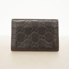 Gucci Business Card Holder Guccissima Leather Brown Gold — view 6