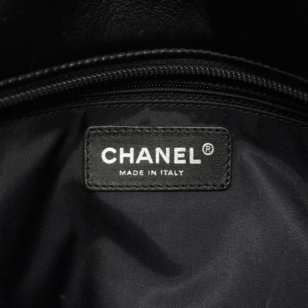Chanel Tote Paris Biarritz Calf Hair Black Silver — view 5