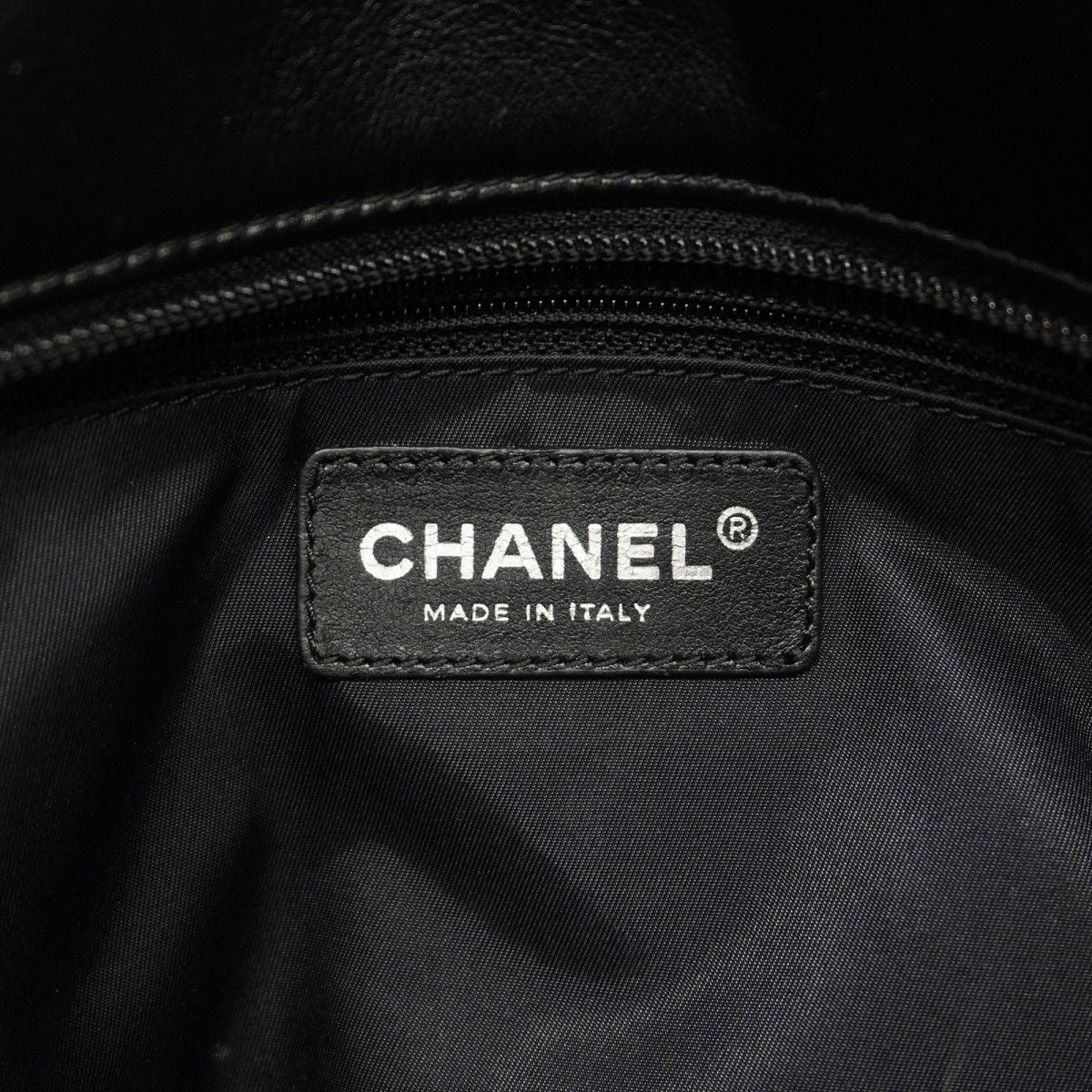 Chanel Tote Paris Biarritz Calf Hair Black Silver — view 5