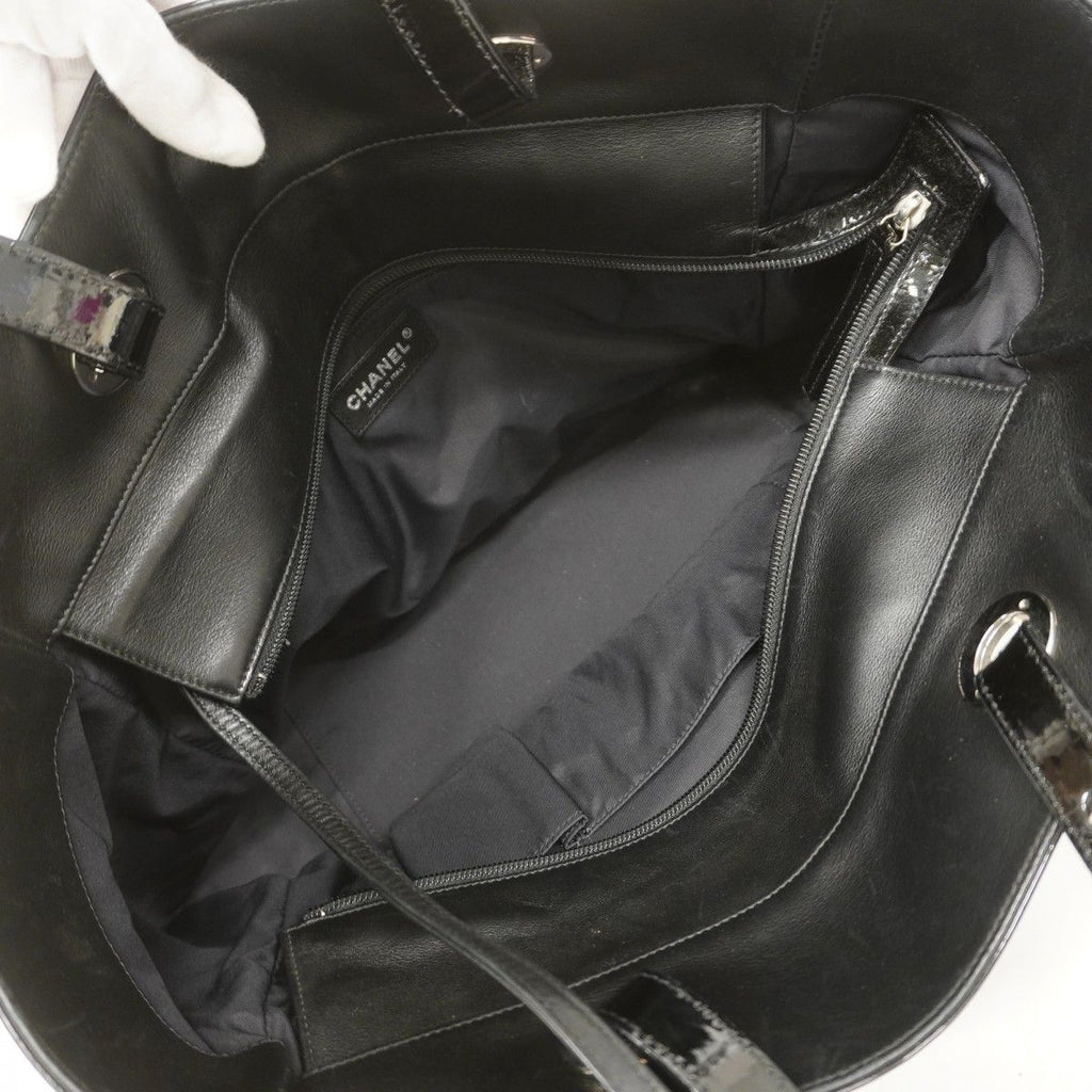 Chanel Tote Paris Biarritz Calf Hair Black Silver — view 4