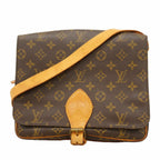 Louis Vuitton Shoulder Bag Monogram Cartouchiere GM Brown