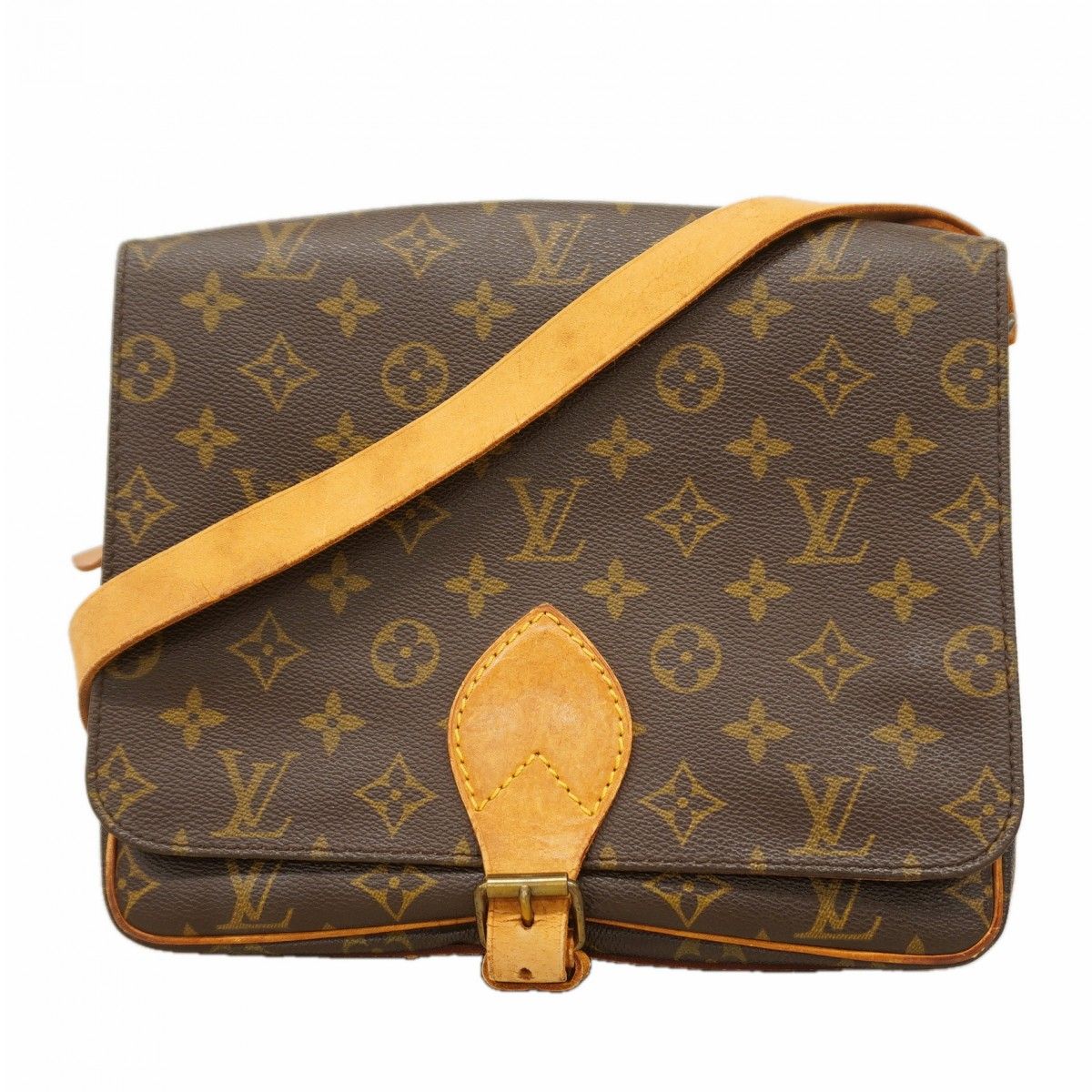 Louis Vuitton Shoulder Bag Monogram Cartouchiere GM Brown