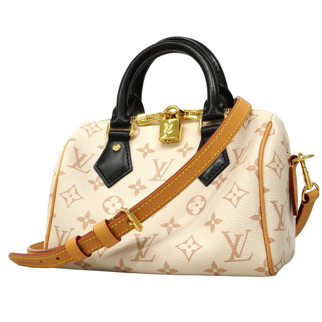 Louis Vuitton Handbag Monogram Dune Speedy Bandouliere 20 Beige Black 2-Way