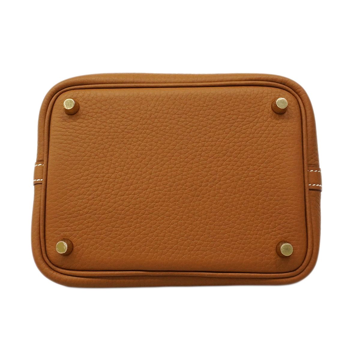 Hermes Handbag Picotin Lock PM Taurillon Clemence Gold — view 3