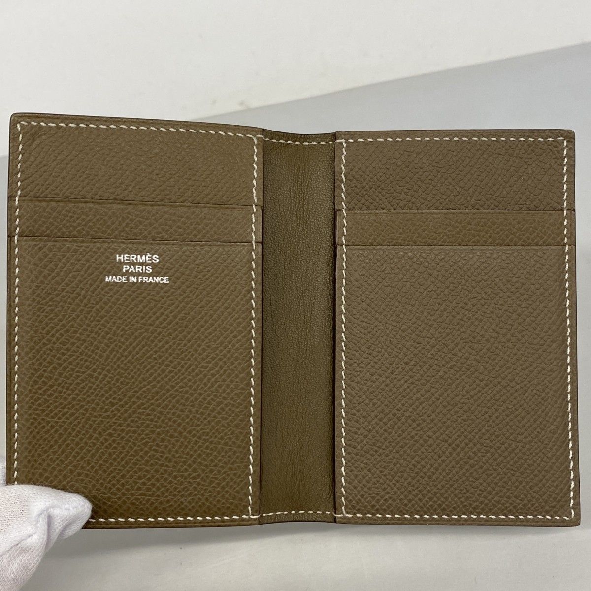 Hermes Card Case Mc2 Veau Epsom Etoupe — view 3