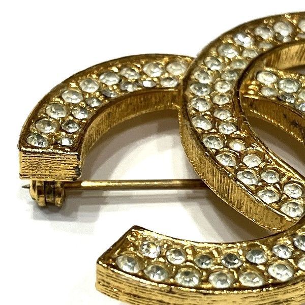 Chanel Rhinestone CC Logo 174 Brooch — view 8