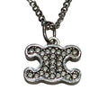 Celine Triomphe Necklace Rhinestone