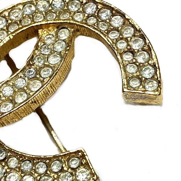 Chanel Rhinestone CC Logo 174 Brooch — view 7