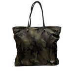 Prada Nylon Camouflage Pattern Tote Shoulder