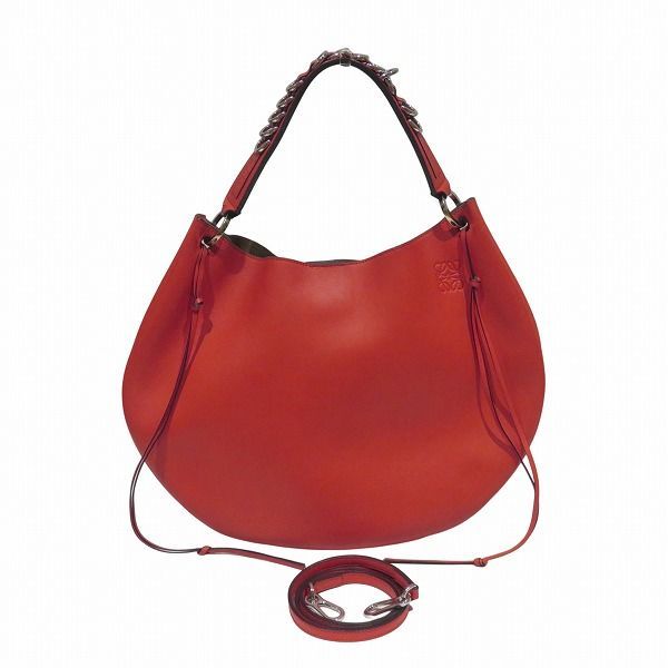 Loewe Fortune Hobo 3way Leather Red Shoulder