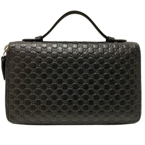 Gucci Micro Guccissima Organizer Document Case Double Zip Around Wallet