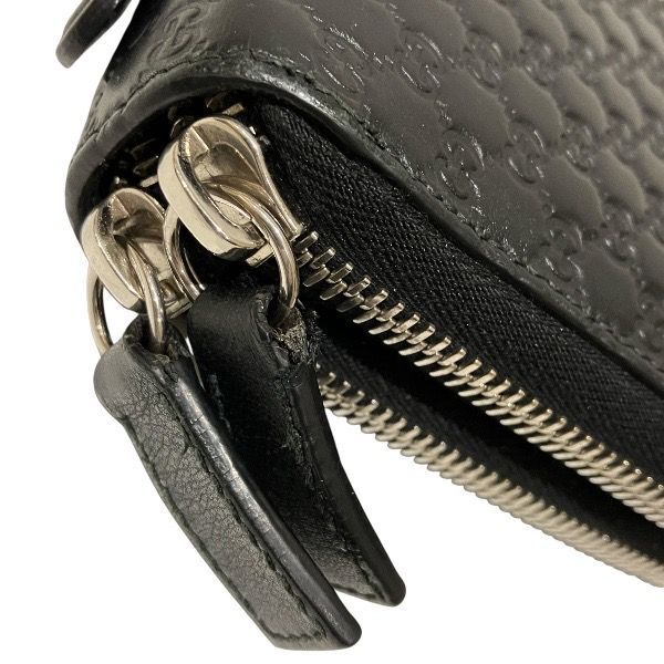 Gucci Micro Guccissima Organizer Document Case Double Zip Around Wallet — view 8