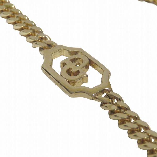 Dior Logo Motif Long Chain Gold Necklace — view 7