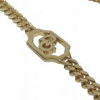 Dior Logo Motif Long Chain Gold Necklace — view 7