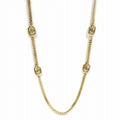 Dior Logo Motif Long Chain Gold Necklace