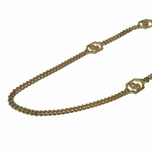 Dior Logo Motif Long Chain Gold Necklace — view 9