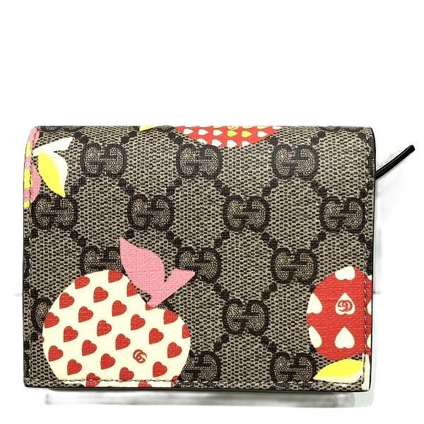 Gucci GG Supreme les Pomme Apple Bifold Wallet — view 2