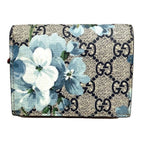 Gucci GG Supreme Flower Mini Wallet Bifold