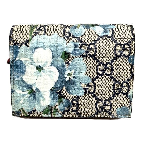 Gucci GG Supreme Flower Mini Wallet Bifold
