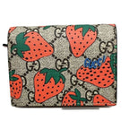 Gucci GG Supreme Strawberry Mini Wallet Bifold