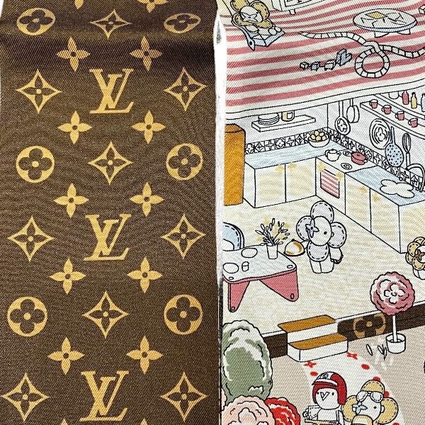 Louis Vuitton Bandeau Monogram Vivienne World Scarf — view 9