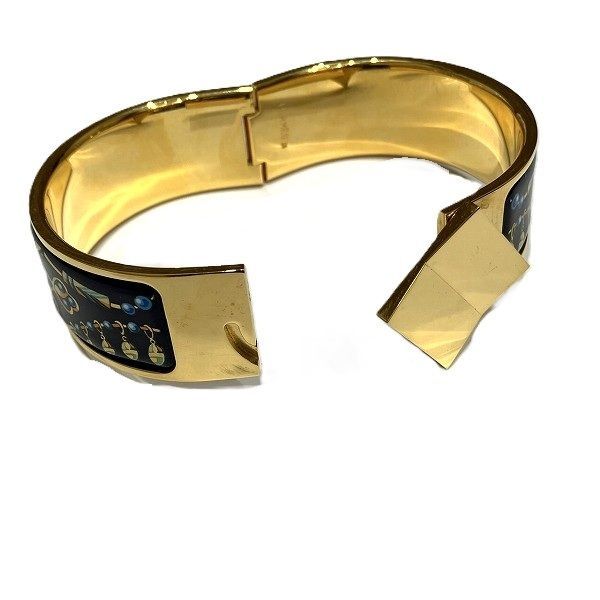 Hermes Enamel GM Location Bangle Bracelet — view 9