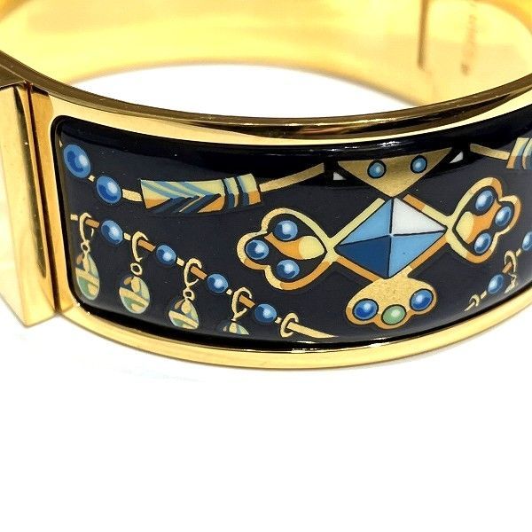 Hermes Enamel GM Location Bangle Bracelet — view 5