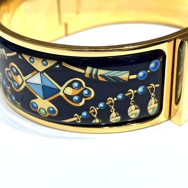 Hermes Enamel GM Location Bangle Bracelet — view 7