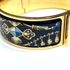 Hermes Enamel GM Location Bangle Bracelet — view 7