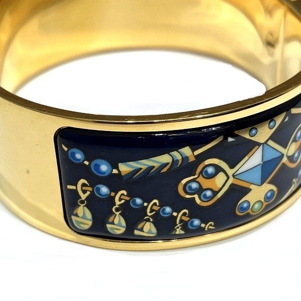 Hermes Enamel GM Location Bangle Bracelet — view 8
