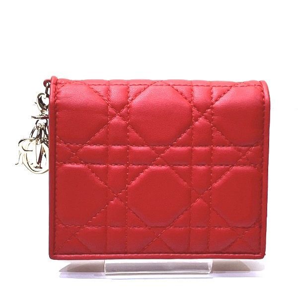 Dior Cannage Bifold Wallet with Charm