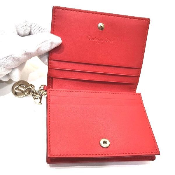 Dior Cannage Bifold Wallet with Charm — view 3