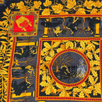 Hermes Carre 90 Musique Des Dieux Music of the Gods Scarf Silk Black — view 2