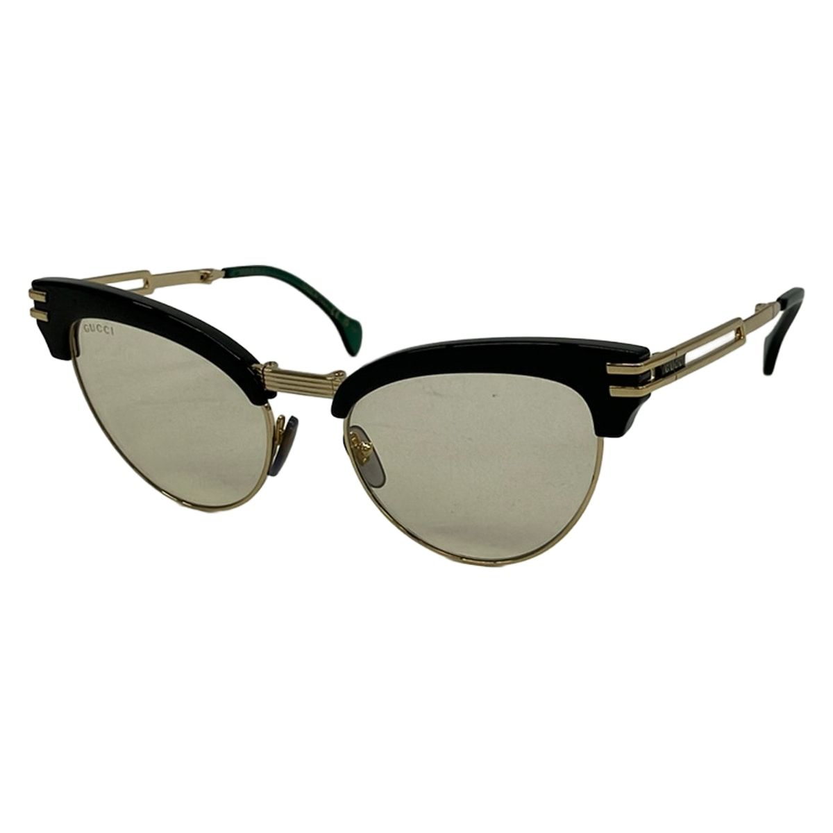 Gucci Sunglasses Black Gold Light Brown Eyewear