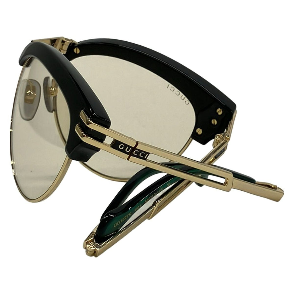 Gucci Sunglasses Black Gold Light Brown Eyewear — view 6