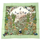 Hermes Carre 90 Sichuan Silk Scarf Green — view 2