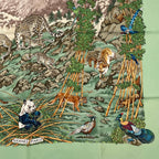 Hermes Carre 90 Sichuan Silk Scarf Green — view 6