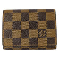 Louis Vuitton Damier Ebene Enveloppe Business Card Holder / ID Case Brown