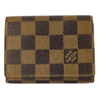 Louis Vuitton Damier Ebene Enveloppe Business Card Holder / ID Case Brown