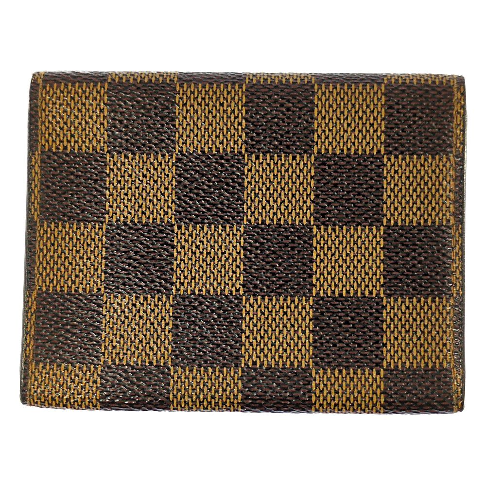 Louis Vuitton Damier Ebene Enveloppe Business Card Holder / ID Case Brown — view 2