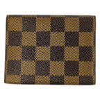 Louis Vuitton Damier Ebene Enveloppe Business Card Holder / ID Case Brown — view 2