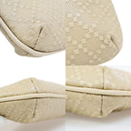 Gucci Diamante Pouch Beige Leather — view 7