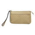Gucci Diamante Pouch Beige Leather