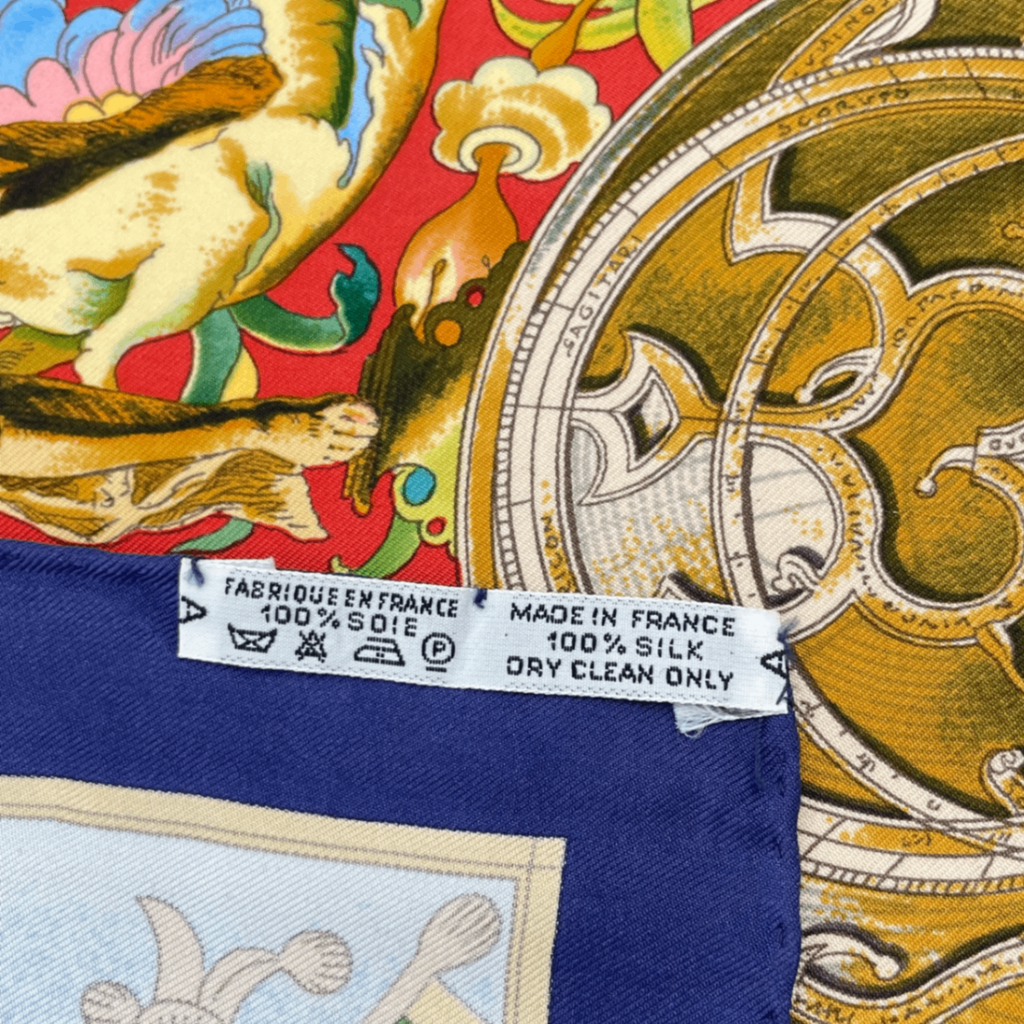 Hermes Carre 90 Scarf les Ameriques Americas Columbus Silk Navy Multicolor — view 9