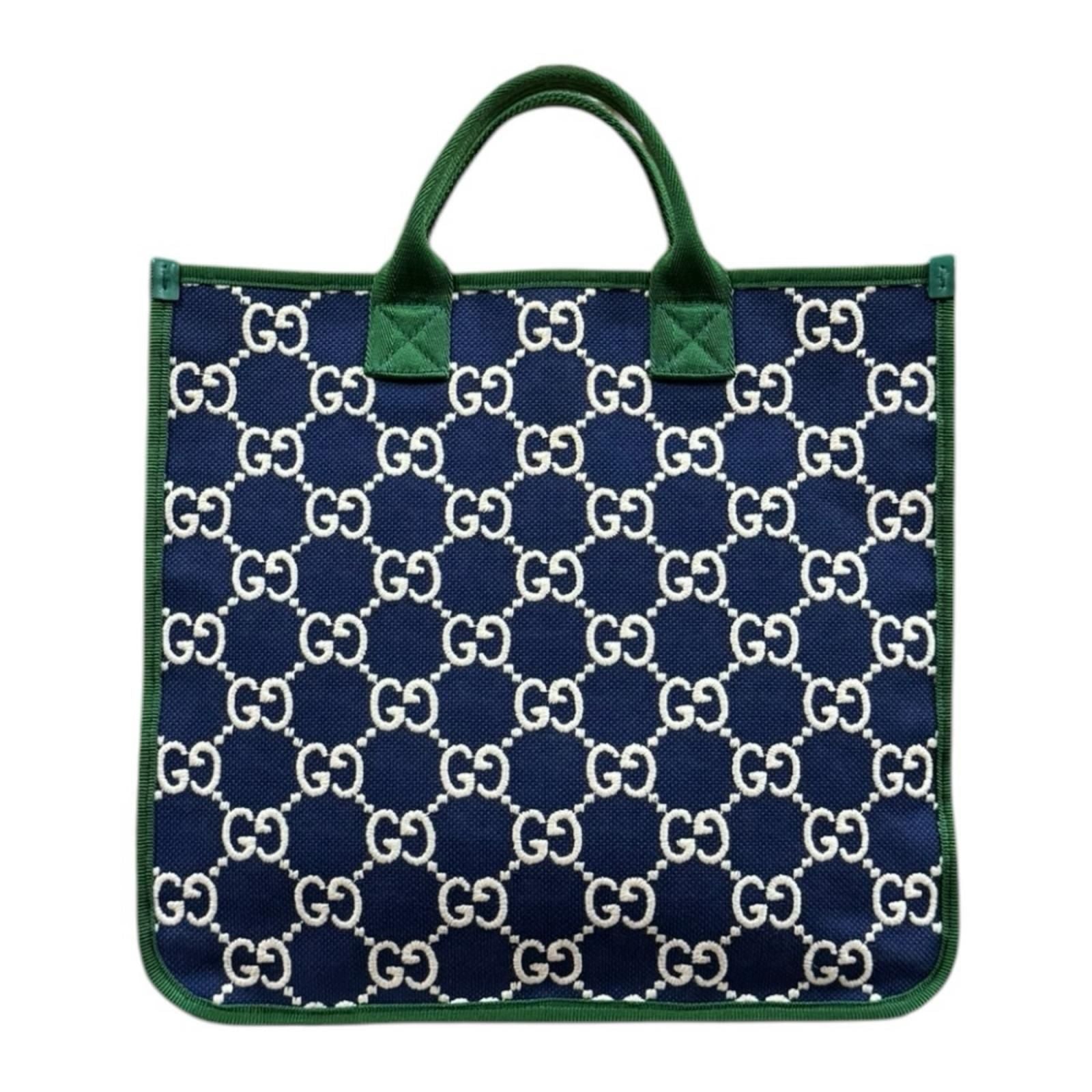 Gucci Children's Sherry Line Handbag GG Supreme Canvas Navy — view 3