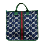 Gucci Children's Sherry Line Handbag GG Supreme Canvas Navy