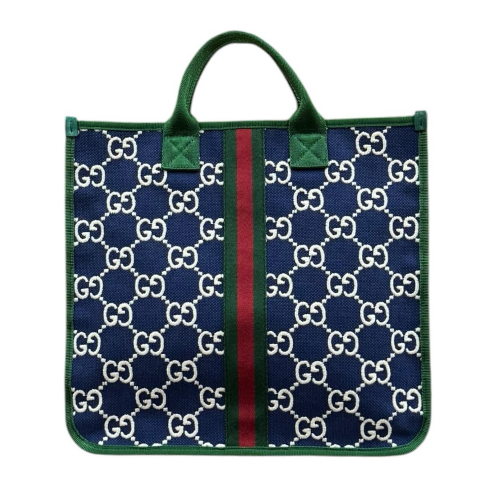 Gucci Children's Sherry Line Handbag GG Supreme Canvas Navy